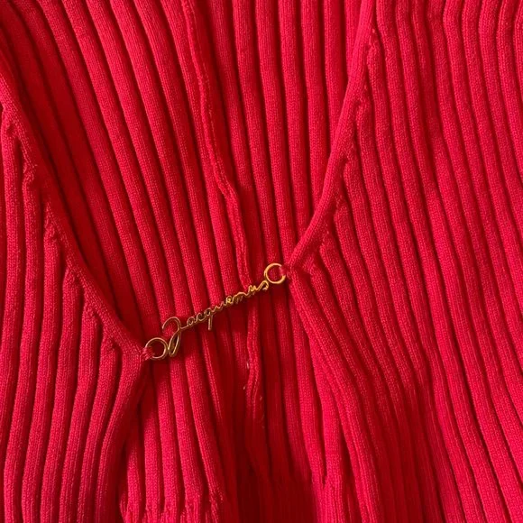 Jacquemus Red Ribbed Cardigan - Picture 2 of 4